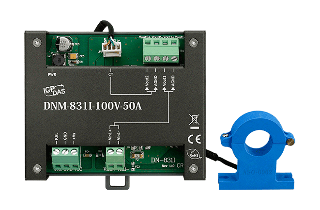 DNM-831I-100V-50A Voltage Attenuator and Current Transformer, ±100 V / ±50 A