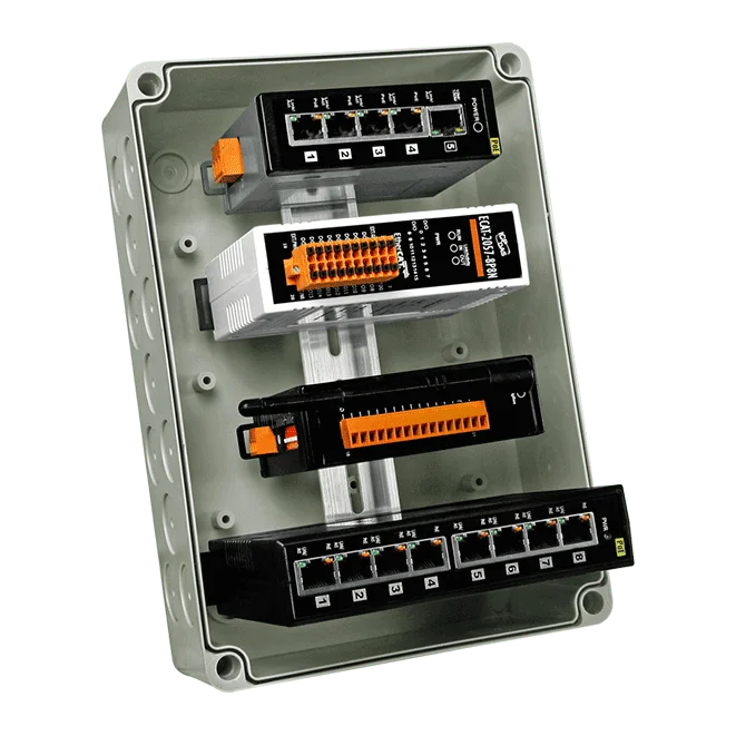 I-25166-ENC IP66 Industrial Enclosure with DIN-Rail, 255 x 181 x 166 mm