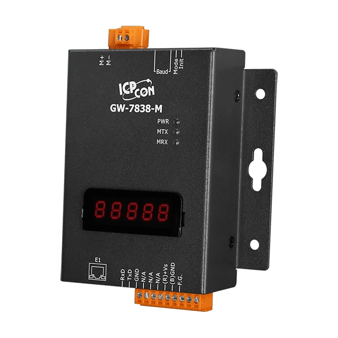 GW-7838-M Modbus TCP to M-Bus Master Gateway, Metal Case