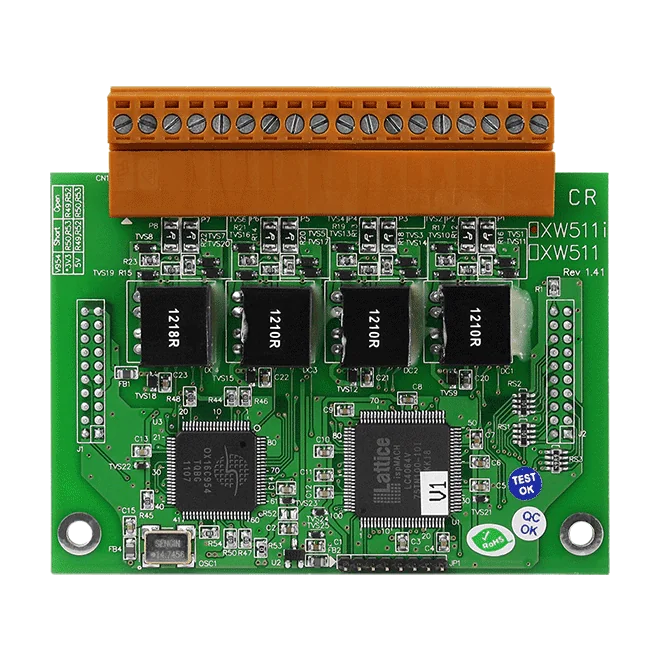 XW511i 4-Port Isolated RS-485 Expansion Board for uPAC-50xx and WP-51xx