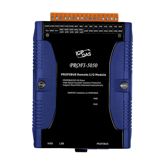 PROFI-5050 PROFIBUS DP Remote I/O Module, 16-ch DI / 8-ch DO