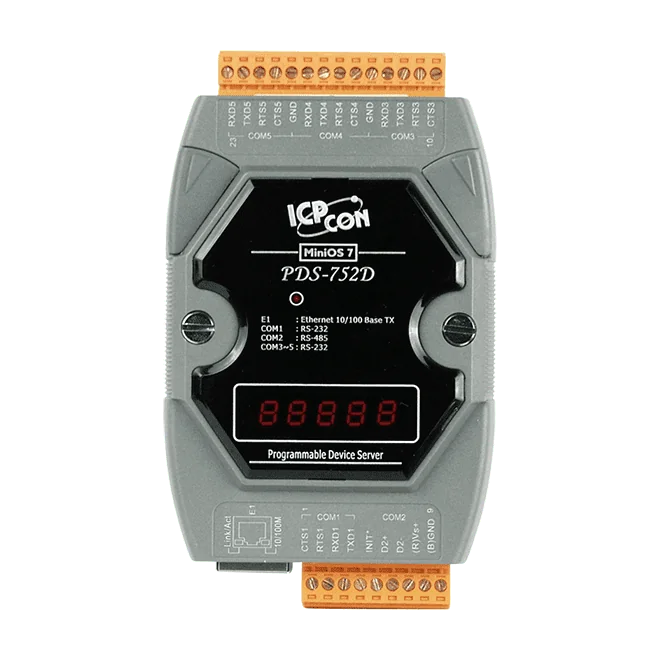 PDS-752D Serial-to-Ethernet Device Server, 4x RS-232 and 1x RS-485