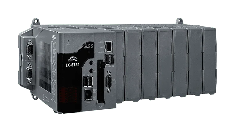 LX-8731 Linux PAC, 7-slot x86 Dual-core Controller with I/O Expansion