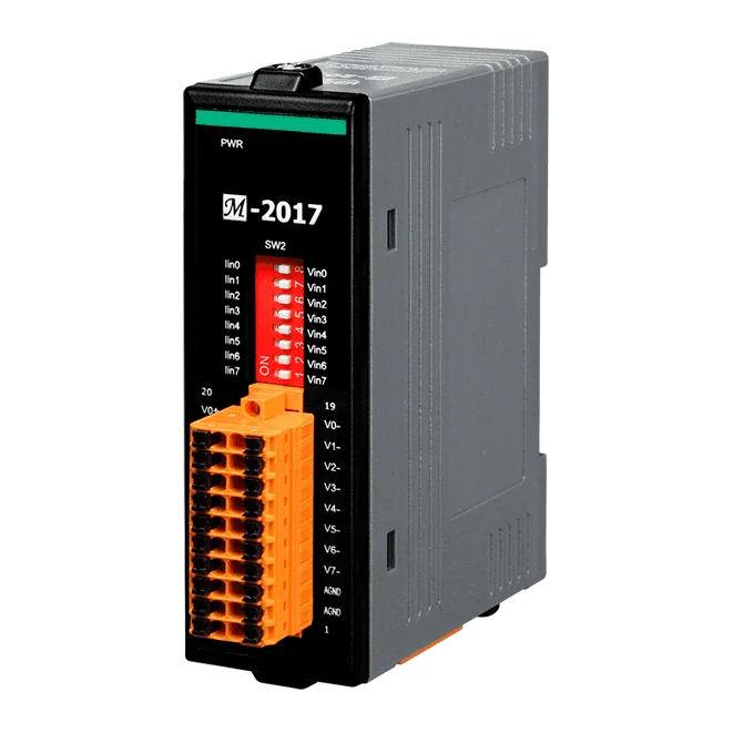 M-2017 Isolated 8-ch Analog Input Module with Modbus RTU and DCON