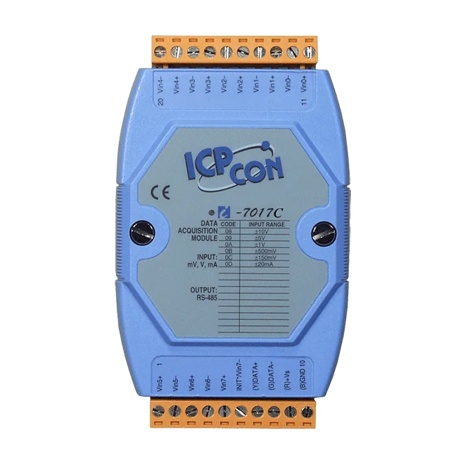 I-7017C 8-ch Current Input Module, RS-485 DCON Remote I/O