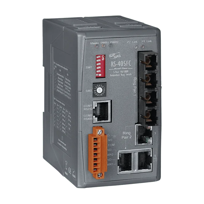 RS-405FC Redundant Ring Switch, 3x RJ-45 + 2x Multi-mode SC Fibre