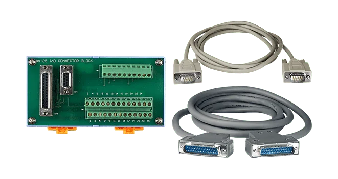 DN-25 D-sub I/O Connector Block, 9-pin and 25-pin with DIN-rail Mounting