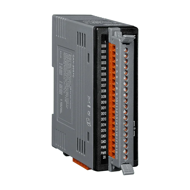 CAN-2057C CANopen Slave Module, 16-ch Isolated NPN Digital Output
