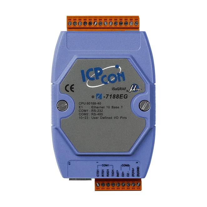 I-7188EG ISaGRAF Palm-sized Ethernet PAC with 80188-40 CPU