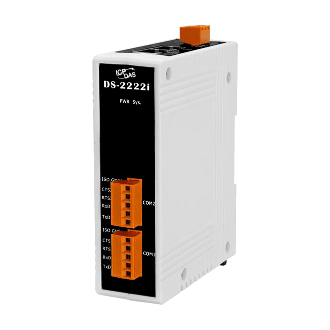 DS-2222i Serial-to-Ethernet Device Server, 2x Isolated RS-232, PoE