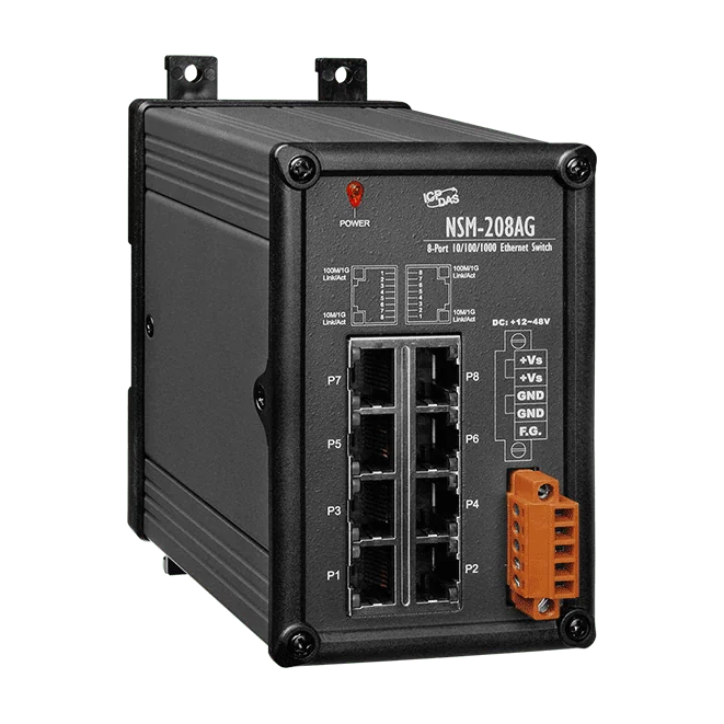 NSM-208AG Unmanaged 8-Port 10/100/1000 Base-T Ethernet Switch