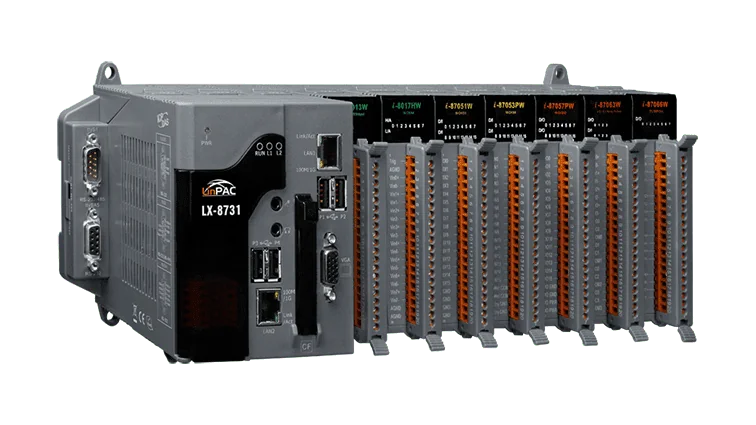 LX-8731 Linux PAC, 7-slot x86 Dual-core Controller with I/O Expansion