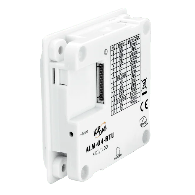 ALM-04-MRTU MP3 Alert Module, RS-485 Modbus RTU, 4-ch DI, 1-ch Relay