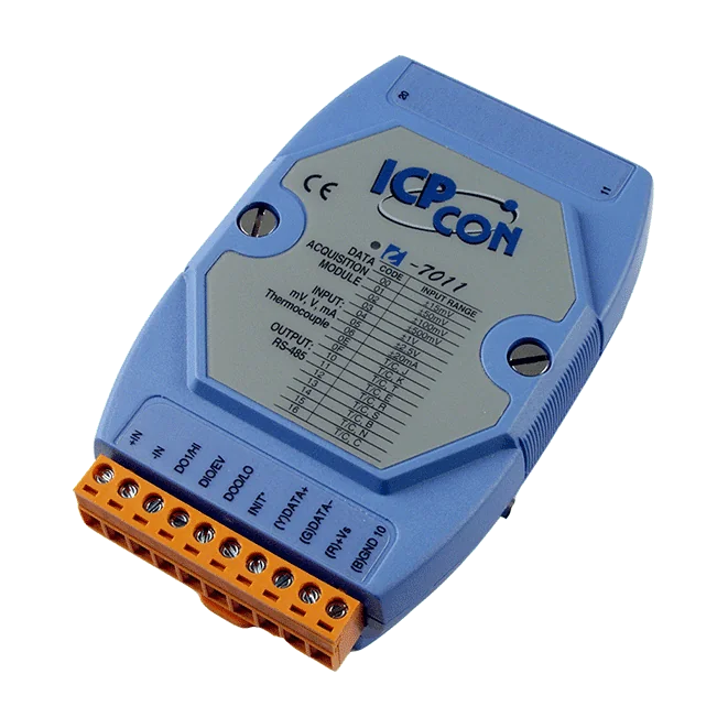 I-7011 1-ch Thermocouple Input Module, DCON Protocol, Blue Cover