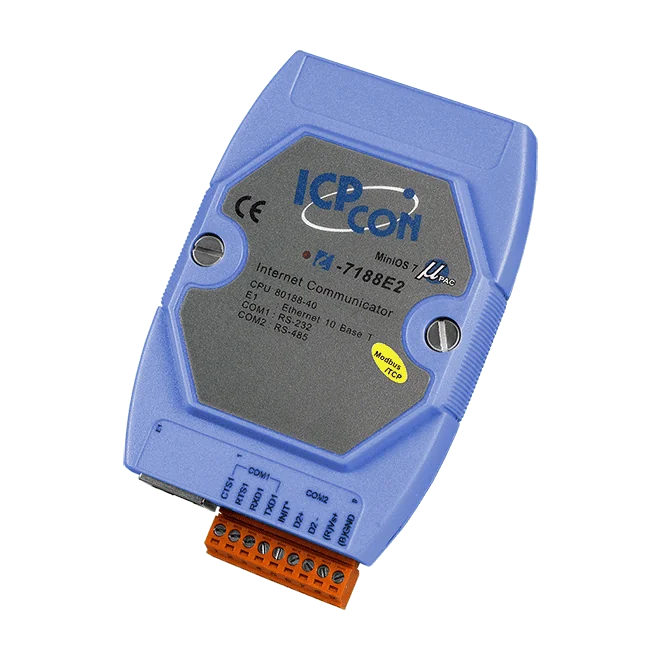 I-7188E2-MTCP Palm-sized Modbus TCP to RTU Gateway, RS-232/RS-485