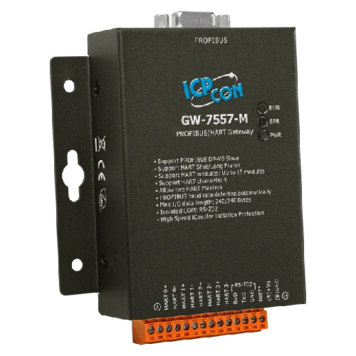 GW-7557-M PROFIBUS to HART Gateway, Metal Case, DP-V0 Slave