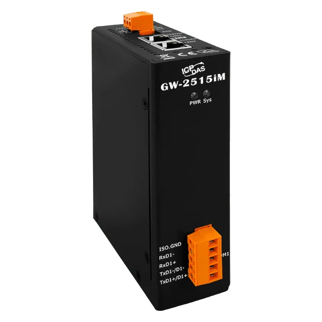 GW-2515iM Modbus TCP to RTU/ASCII Gateway, 2-port Ethernet Switch