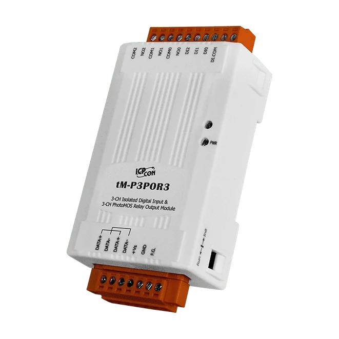 tM-P3POR3 RS-485 I/O Module, 3-ch Wet DI and 3-ch PhotoMOS Relay Output