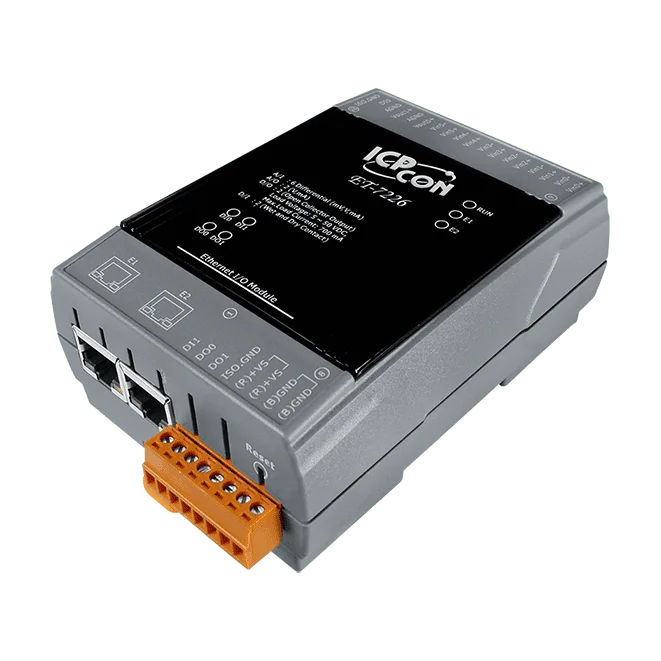 ET-7226 Ethernet I/O Module with 2-port Switch, 6-ch AI, 2-ch AO, 2-ch DI/DO