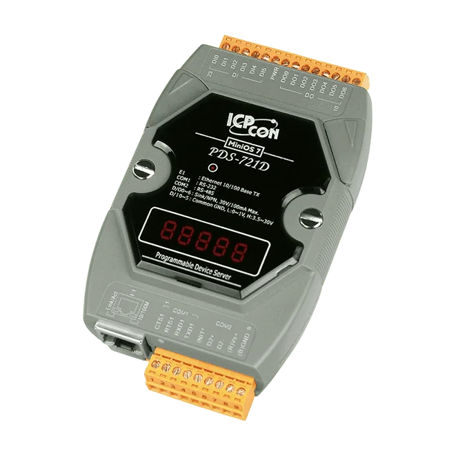 PDS-721D Programmable Serial-to-Ethernet Device Server, RS-232/RS-485, 6x DI