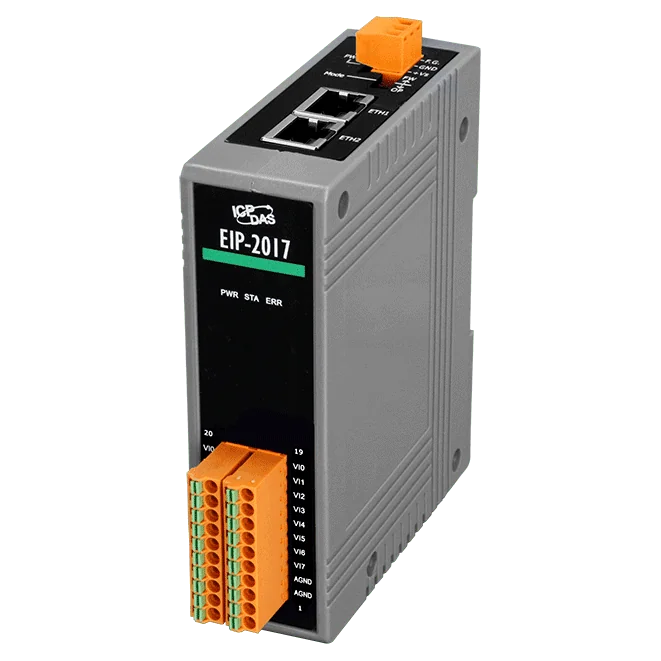 EIP-2017 EtherNet/IP Remote I/O Module, 8-ch Diff / 16-ch SE Analog Input