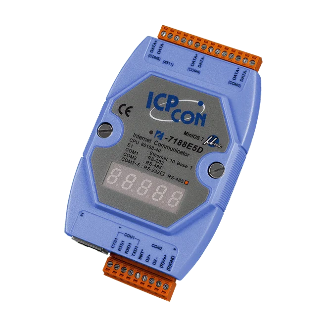 I-7188E5D-485 Programmable Ethernet to 5-Port Serial Converter, RS-232/485