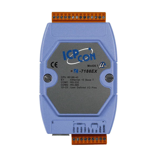 I-7188EX Ethernet PAC with MiniOS7, 40 MHz CPU and I/O Expansion Bus
