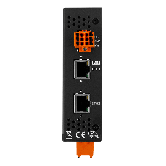 PET-2215H-16 PoE Ethernet I/O Module, 16-ch High Speed RTD Input