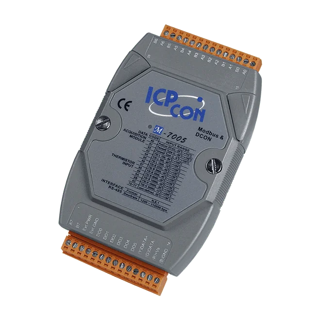 M-7005-G 8-ch Thermistor Input and 6-ch DO Module, Modbus RTU/DCON