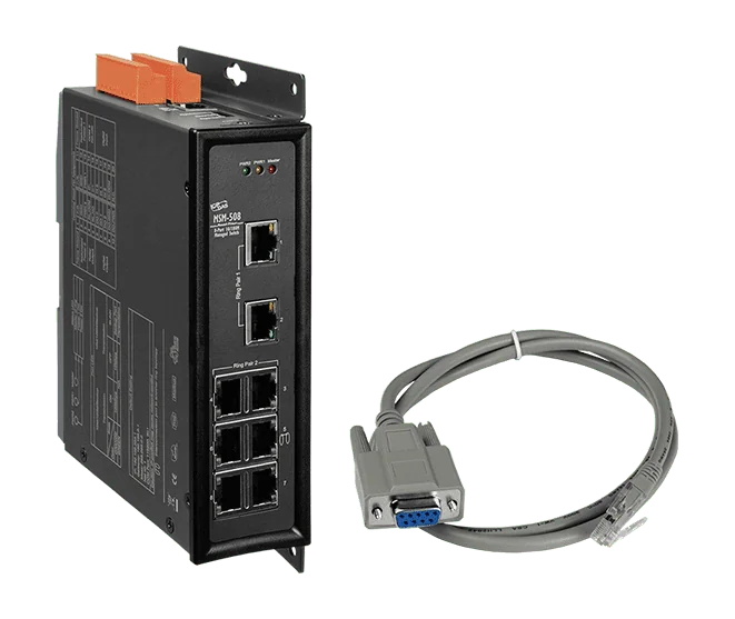 MSM-508 8-port Layer 2 Managed Industrial Ethernet Switch with Cyber-Ring