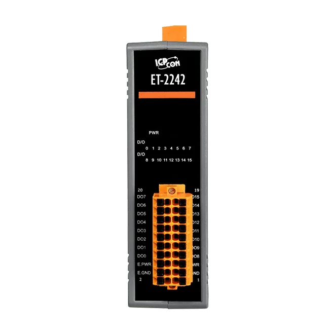 ET-2242 Ethernet I/O Module, 16-ch Digital Output (Sink) with 2-port Switch