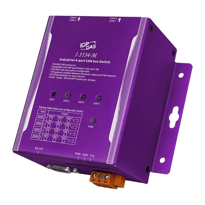 I-5534-M 4-Port CAN Bus Switch, Isolated, Metal Case