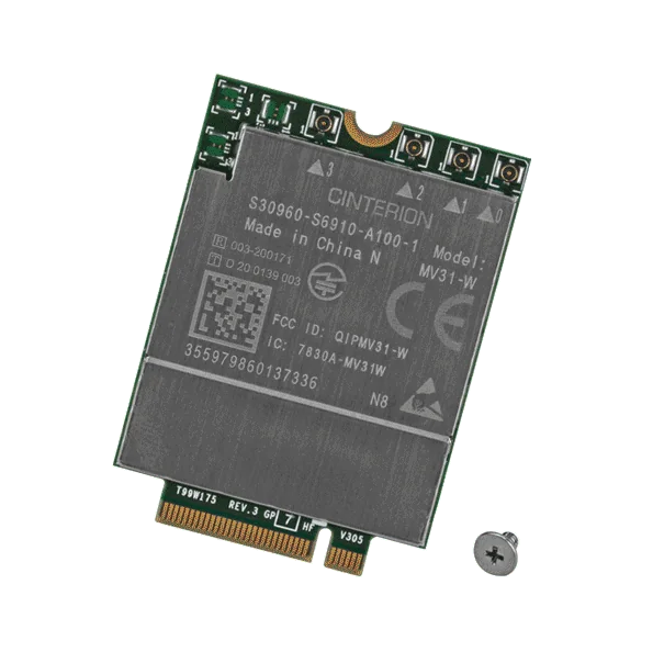 MV31-W 5G Modem Card, M.2 30x42 PCIe 3.0 with LTE and 3G Fallback