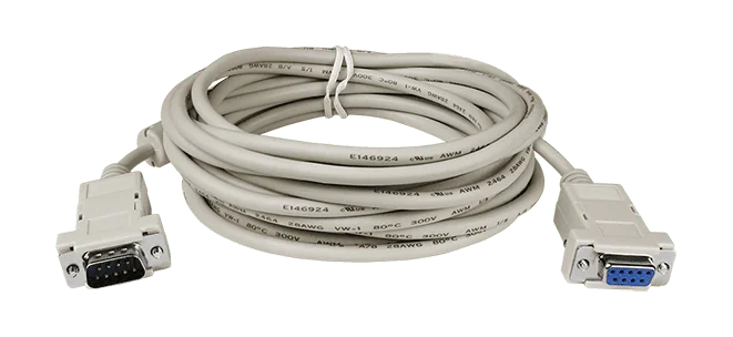 CA-0950-3W DB9 Male to Female RS-232 Cable with Ferrite Core, 5 m