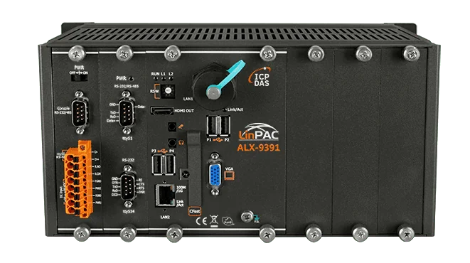ALX-9391 3-Slot Linux PAC with Intel E3950 CPU, Dual GbE and 4 Serial Ports