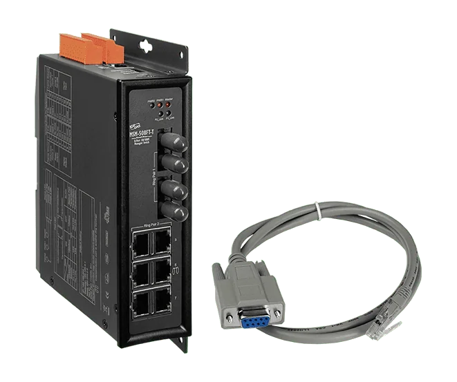 MSM-508FT-T 8-port Layer 2 Managed Switch with 2-Fiber Multi-mode ST