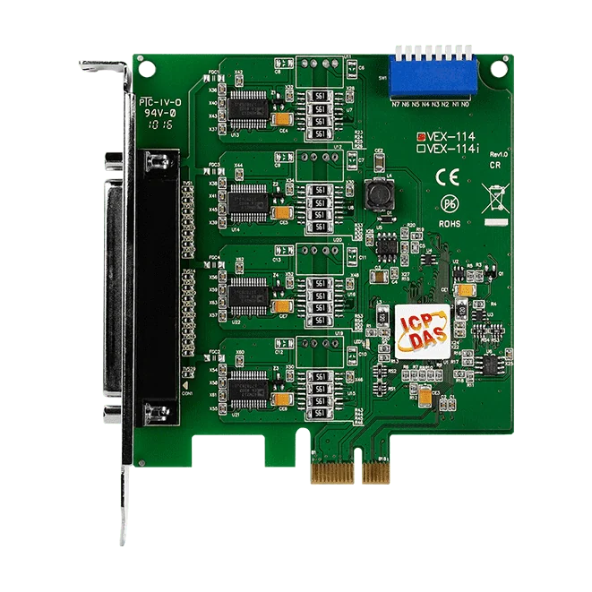 VEX-114/D2 PCI Express 4-Port RS-232 Serial Communication Board