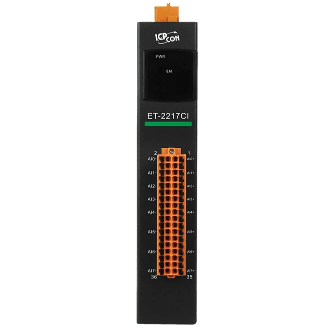 ET-2217CI Ethernet I/O Module, 8-ch Analog Input with 2-port Switch