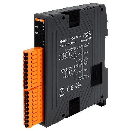 EC4-C16 EtherCAT SubDevice Slim Digital Output Module, 16-ch Isolated