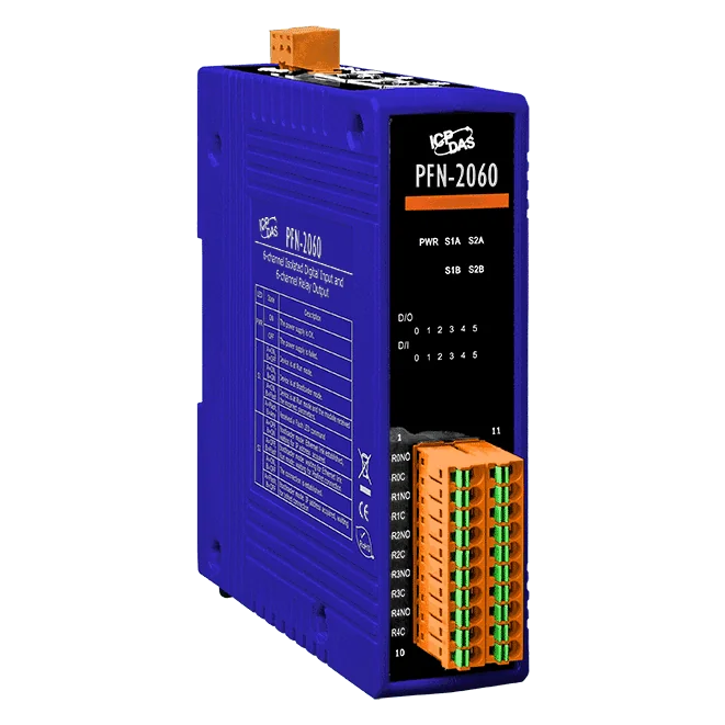 PFN-2060 PROFINET I/O Module, 6-ch Isolated DI and 6-ch Relay Output