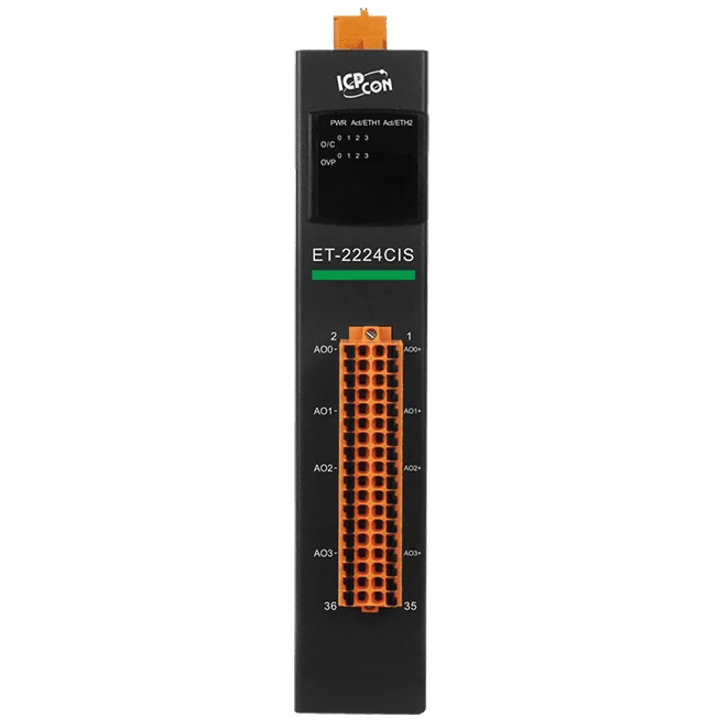 ET-2224CIS Ethernet I/O Module, 4-ch AO with 2-port Switch