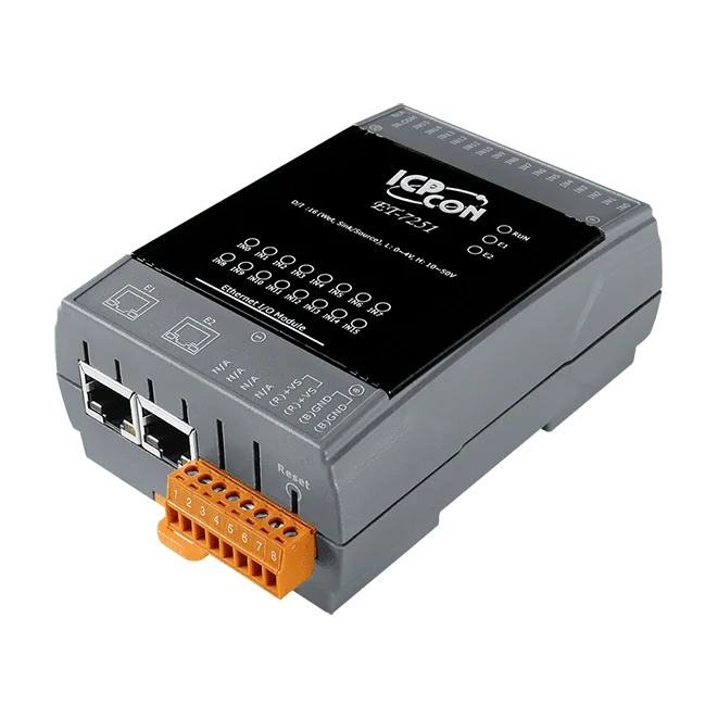 ET-7251 Ethernet I/O Module, 16-ch Wet Contact DI with 2-port Switch