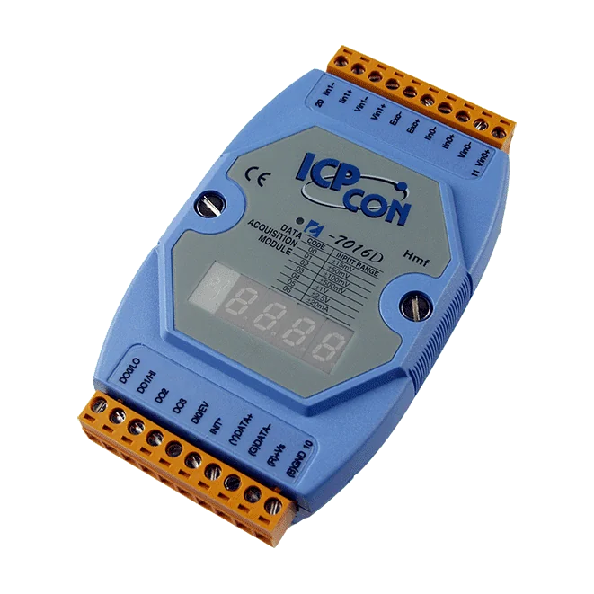 I-7016D Strain Gauge Input Module, 2-ch 4-wire with LED Display, RS-485 DCON
