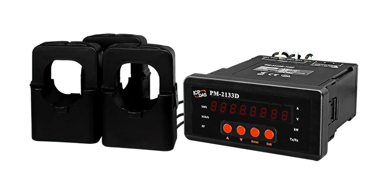 PM-2133D-360P 3-Phase Power Meter, Modbus RTU with 300 A Clip-on CT