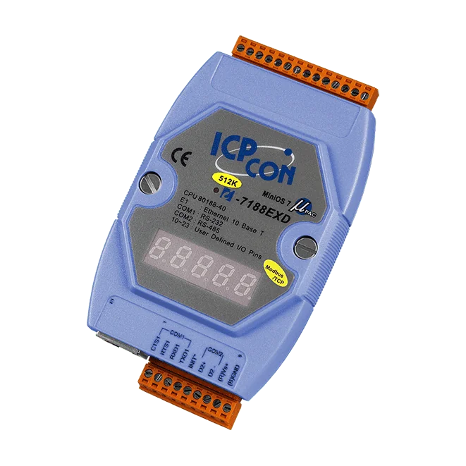 I-7188EXD-MTCP Programmable Modbus TCP to RTU Gateway, Blue Cover