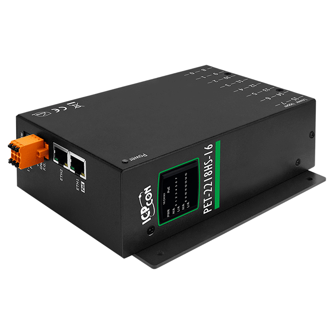 PET-2218HS-16 PoE Thermocouple Input Module, 16-ch High Speed Analog Input