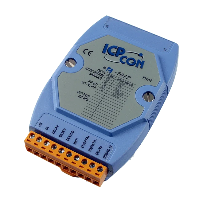 I-7012 1-ch Analog Input Module, DCON RS-485, 16-bit Voltage and Current
