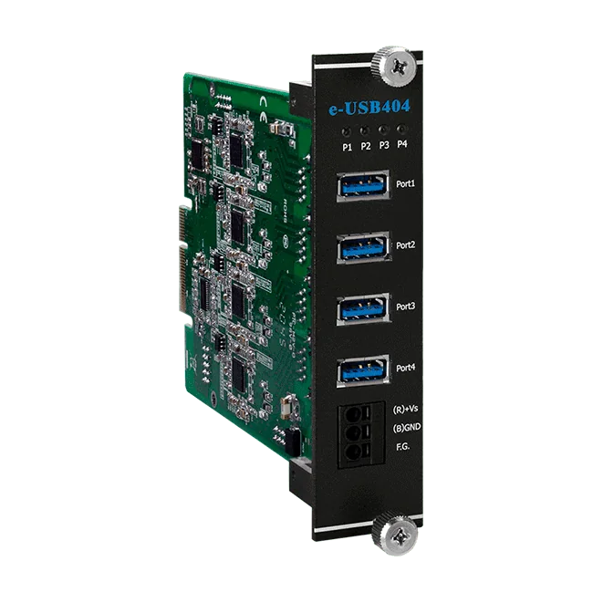 e-USB404 4-Port USB 3.1 Gen 1 Expansion Module, e-Bus x4