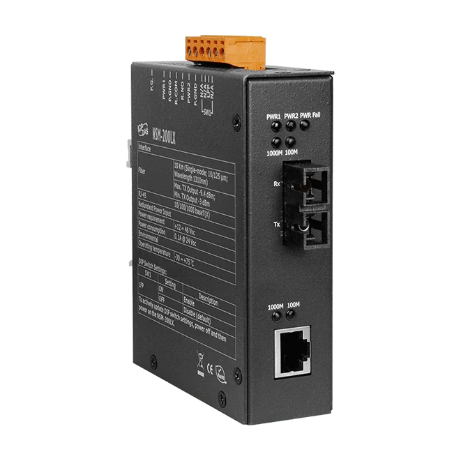 NSM-200LX Gigabit Media Converter, 1000Base-T to 1000Base-LX Single-mode