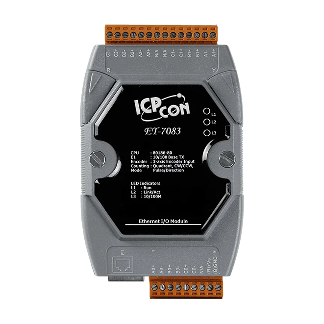 ET-7083 Ethernet I/O Module, 3-ch 32-bit Encoder/Counter Input